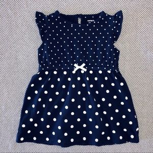5 for $20!! Carters navy blue polka dot dress